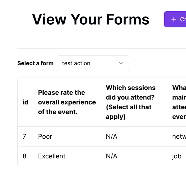 update the form